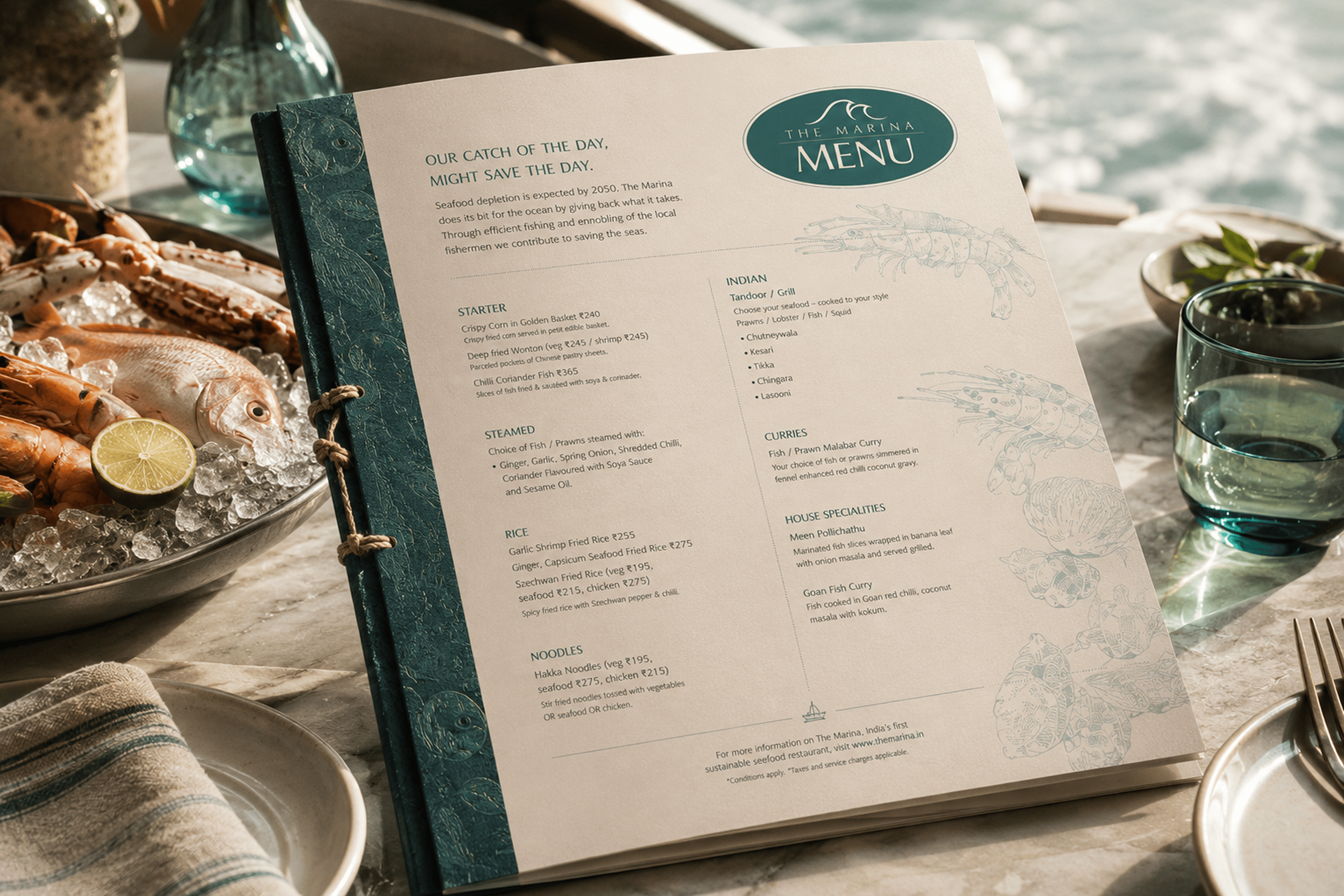 The Marina menu