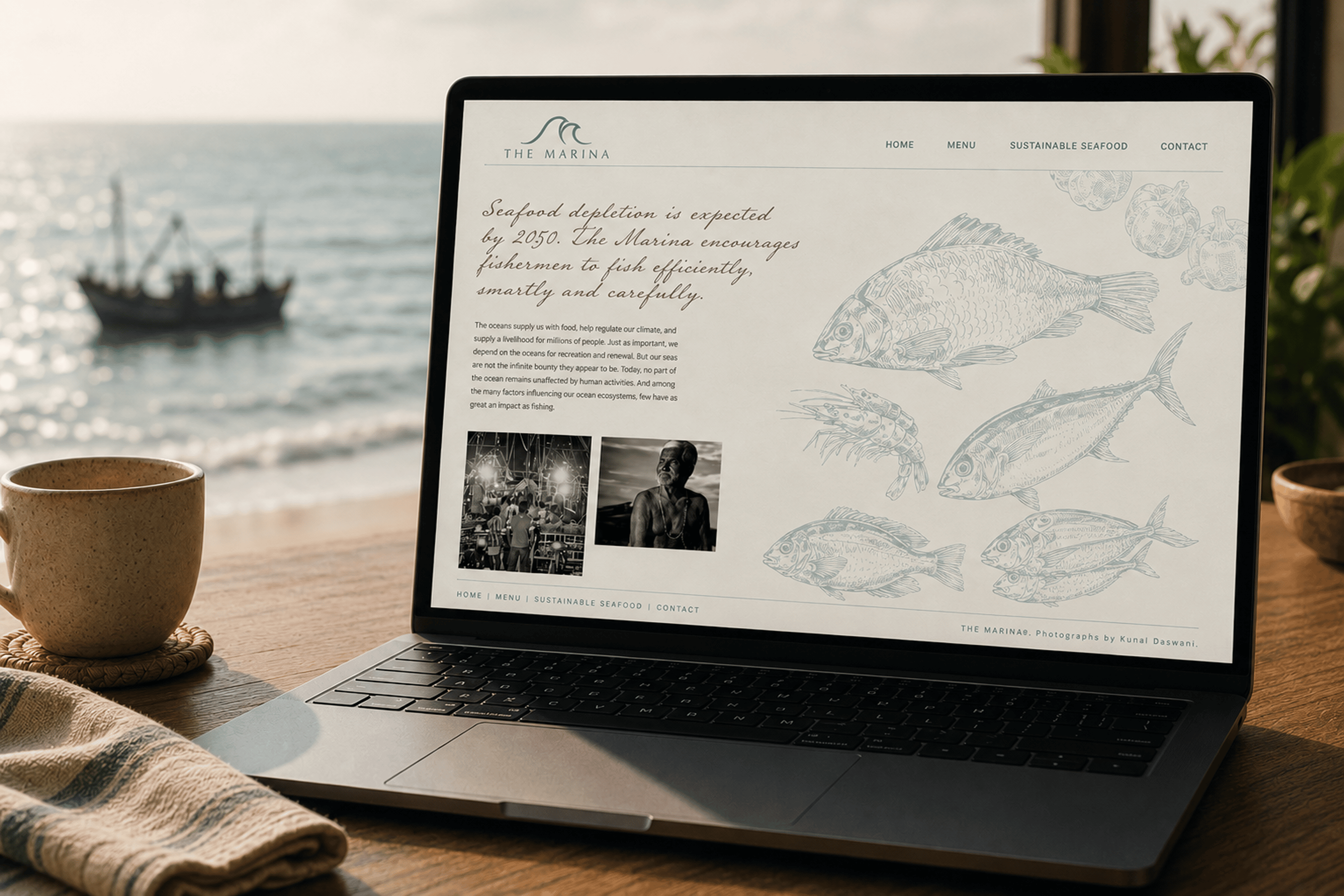 The Marina website design